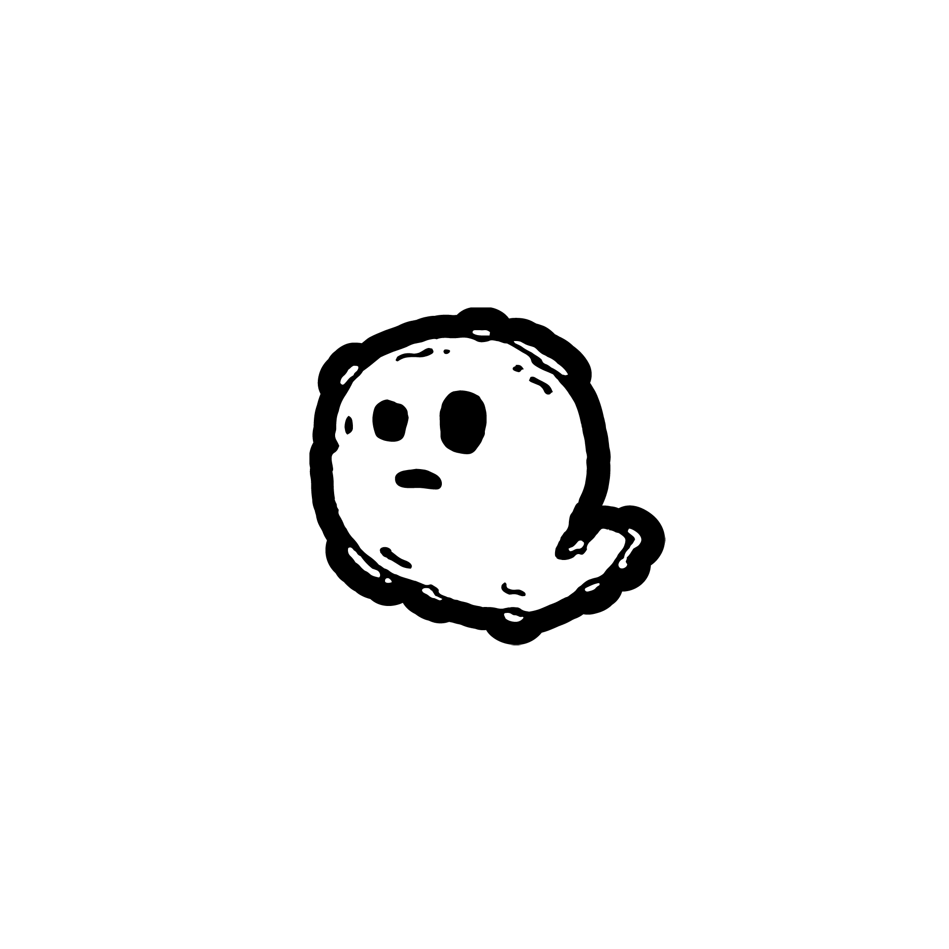 The new Amateur Ghost mascot - a friendly ghost