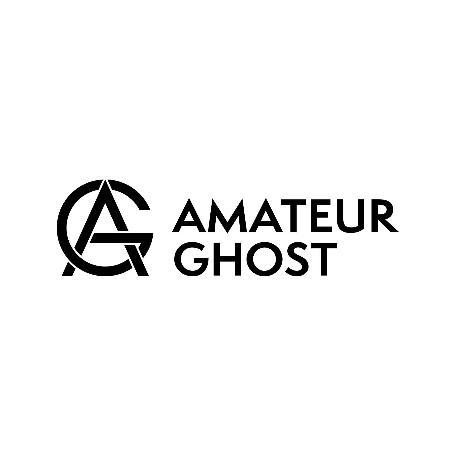 Redesigned Amateur Ghost logo in a horizontal lockup